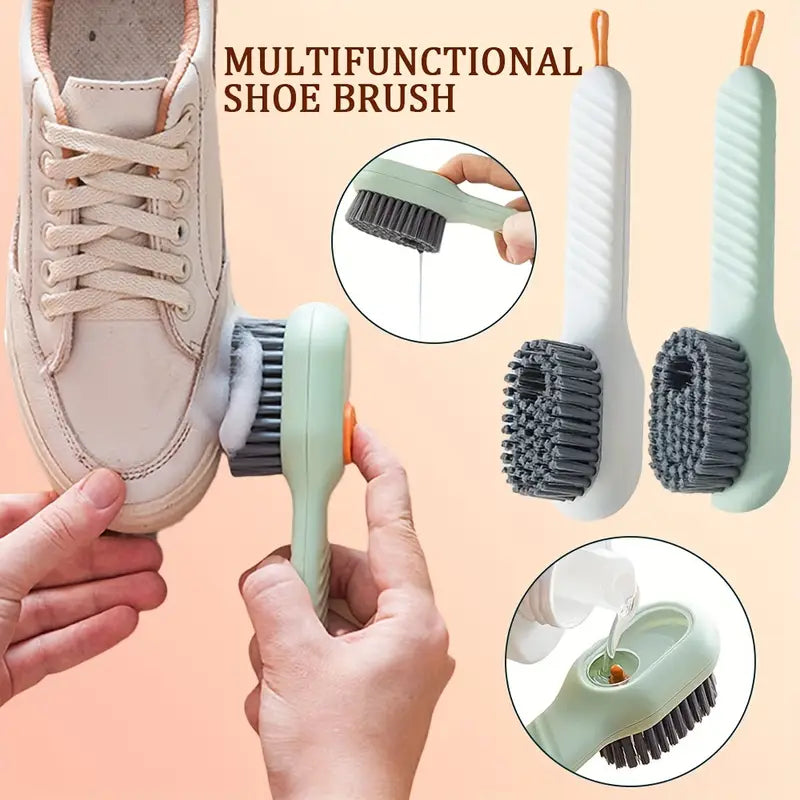 Automatic Liquid Soap Dispenser Cleaning Brush - Kitchen Laundry Scrub Brush With Soap Dispenser - Multifunction Shoe Brush