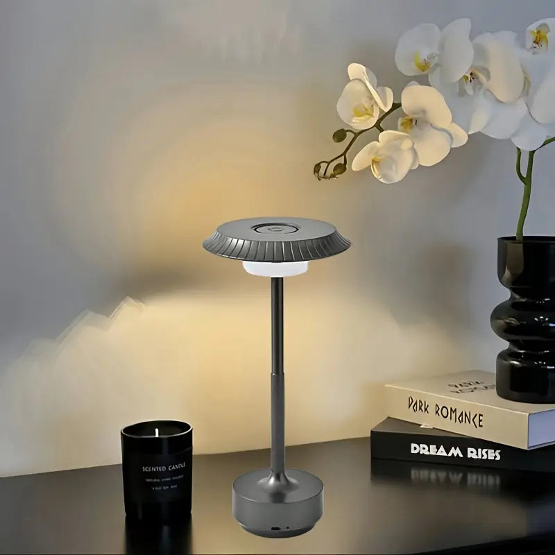 Modern Touch-Controlled USB Rechargeable Table Lamp - Versatile for Bedroom, Living Room, Dining & Outdoor Use