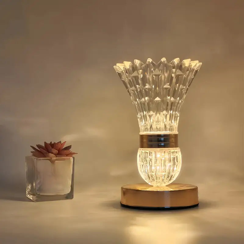 Modern Romantic Crystal Flower Desk Lamp - USB Plug, Adjustable Lighting for Bedroom, Living Room And Office Decoration - Ideal for Valentine'S Day