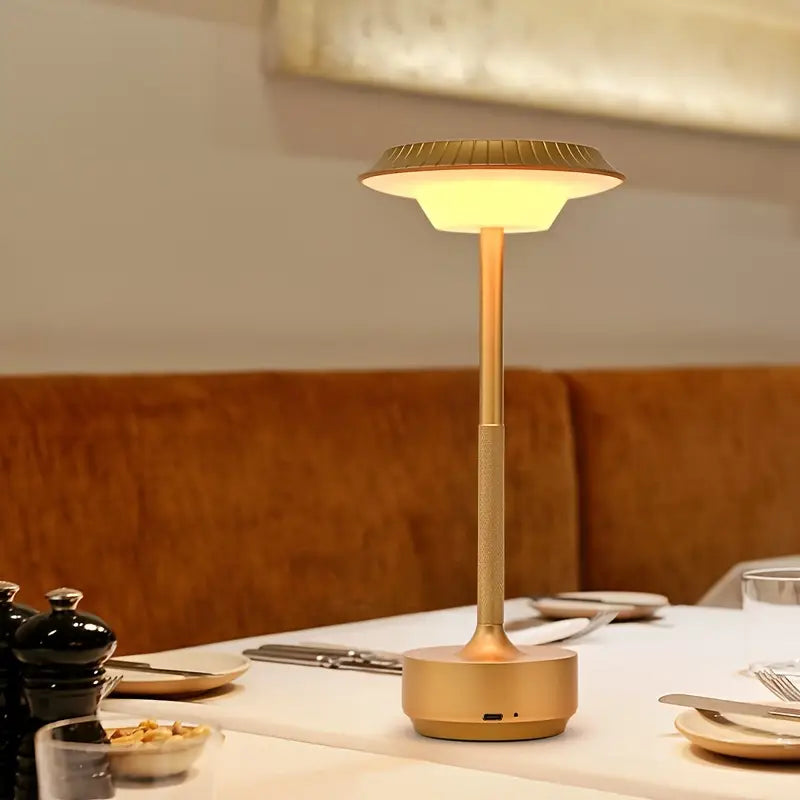 Modern Touch-Controlled USB Rechargeable Table Lamp - Versatile for Bedroom, Living Room, Dining & Outdoor Use