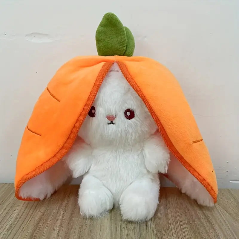 Transforming Rabbit Pillow, Strawberry Rabbit Plush Toy, Carrot Rabbit Doll, Pillow, Birthday Gift, Valentine Gift