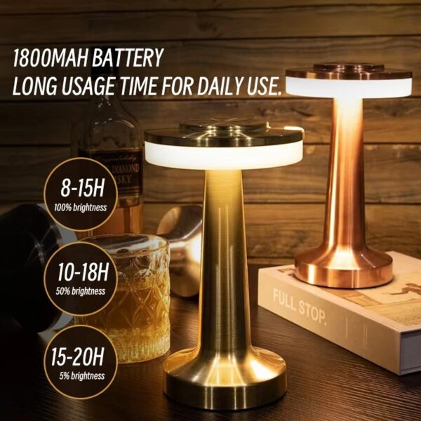 Portable LED table lamp with touch sensor 3 levels of brightness