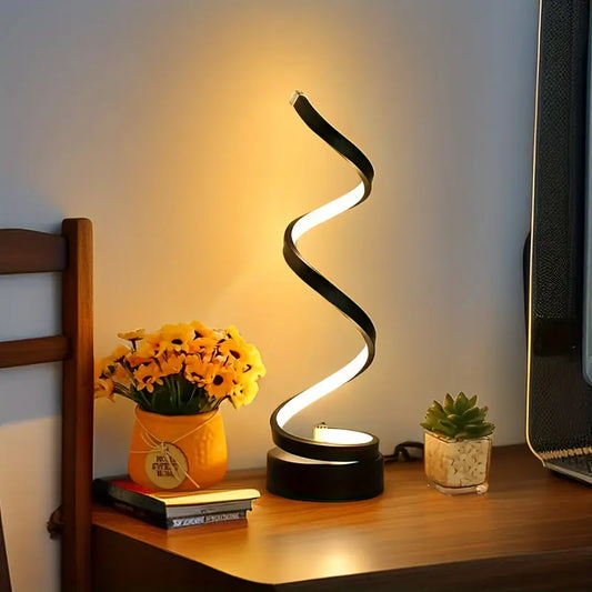 The Original Modern Spiral Lamp  - Adjustable 3-Color Lighting, Perfect for Reading & Cafe Ambiance, Ideal for Bedroom and Living Room Decor