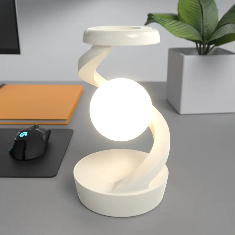 Hand-Controlled Rotating Floating Lamp, Modern Technology LED 360 ° Rotating Table Lamp Dimmable, Creative Home Decoration