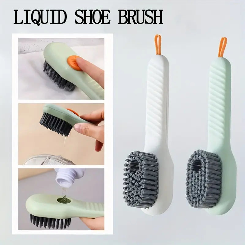 Automatic Liquid Soap Dispenser Cleaning Brush - Kitchen Laundry Scrub Brush With Soap Dispenser - Multifunction Shoe Brush