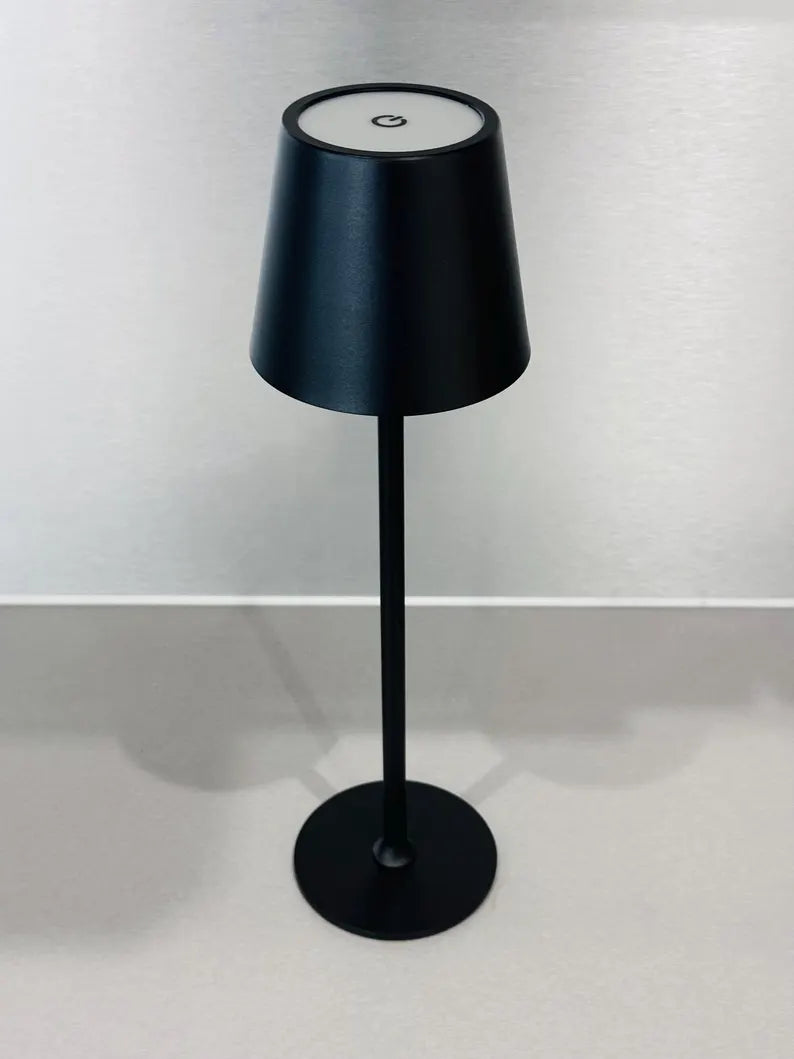 Modern Cordless Table Lamp, LED Metal Lamp, Rechargeable Touch Night Light, Atmosphere Light for Bedroom or Restaurant